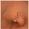 Erimberate Erimberate Punk Snake Nose Ring Gold Snake Clip On Nose Ring Serpent Non Piercing Nose Ring Viper Snake Nose Ring Hoop Jewelry For Women And Girls Gifts Faux Body Piercing Jewelry