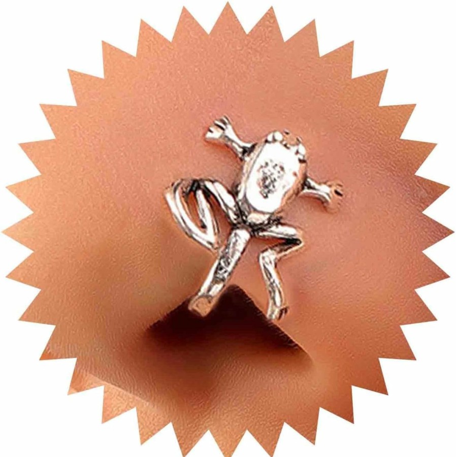 Erimberate Erimberate Gothic Nose Ring Silver Frog Nose Cuff Ring Frog Non Piercing Nose Ring Tiny Frog Nose Ring Hoop Jewelry For Women And Girls Gifts Faux Body Piercing Jewelry