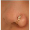 Erimberate Erimberate Punk Crystal Snake Nose Ring Gold Snake Clip On Nose Ring Paved Cz Serpent Nose Ring Hoop Snake Non Piercing Nose Ring Jewelry For Women And Girls Gifts Faux Body Piercing Jewelry