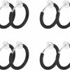 CrazyPiercing Crazypiercing 8Pcs Of Surgical Steel Clip On Non-Pierced Hoops Fake Nose Lip Ear Rings Piercing (Black) Faux Body Piercing Jewelry