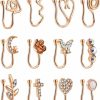 REVOLIA Revolia 12Pcs Nose Cuff Faux Nose Rings For Women Girls Fake Nose Ring Hoop Non Piercing Set Faux Body Piercing Jewelry