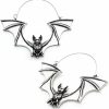 Pierced Owl Pierced Owl 20Ga Flying Vampire Bat Plug Hoop Earrings, Sold As A Pair Faux Body Piercing Jewelry