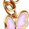 tenghong2021 Tenghong2021 4 Color Butterfly Gold Nose Cuff Non Piercing Fake Nose Rings Clip On Nose Ring Fake Piercings Jelwery For Womens Girls Faux Body Piercing Jewelry