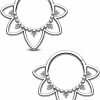 Mooncrush Jewelry Mooncrush Jewelry 14K Fake Belly Button Ring 14G 2Pcs 12Mm White Gold Septum Ring Faux Body Piercing Jewelry