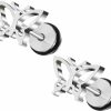 BIG GAUGES Big Gauges Pair Of Surgical Steel 16G Gauge 1.2Mm Butterfly Fake Plugs Illusion O-Rings Piercing Jewelry Earring Cheater Ear Lobe Bg1837 Faux Body Piercing Jewelry