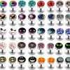 Suotarn 28Pcs Cheater Fake Ear Plugs Satinless Steel Gauges Illusion Tunnel Piercing Stud Screw Earrings 14Style Faux Body Piercing Jewelry