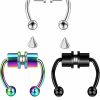 WITUONE Wituone Laimala 16G Nose Rings Horseshoe Fake Nose Ring Hoop Magnetic Septum Nose Ring Horseshoe Stainless Steel Faux Fake Nose Septum Rings Non-Pierced Clip Faux Body Piercing Jewelry