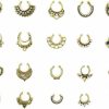 Honbay Honbay 20Pcs Fake Septum Clicker Nose Ring Rhinestone Non Piercing Hanger Clip Body Jewelry Faux Body Piercing Jewelry