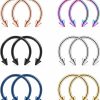 Ruifan Ruifan 12Pcs 16G Surgical Steel Nose Septum Horseshoe Hoop Earring Eyebrow Tragus Lip Piercing Ring Faux Body Piercing Jewelry