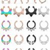 Prjndjw Prjndjw Fake Nose Rings Stainless Steel Fake Septum Nose Rings Faux Nose Hoop Ring Non Piercings Adjustable Nose Rings Clip-On For Women Body Piercing Jewelry Faux Body Piercing Jewelry