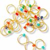 Generic Creating Commerce Store Nose Ring Set Of 20 For Devi Maa Idols Multicolor Pearl Nath For Radha Rani Faux Body Piercing Jewelry