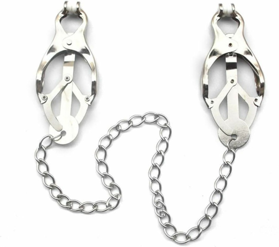 Choistily Body Clamps With Chain Stainless Steel Body Clip Body Clip Non-Piercing Chain Non-Piercing Body Jewelry For Women Men Faux Body Piercing Jewelry