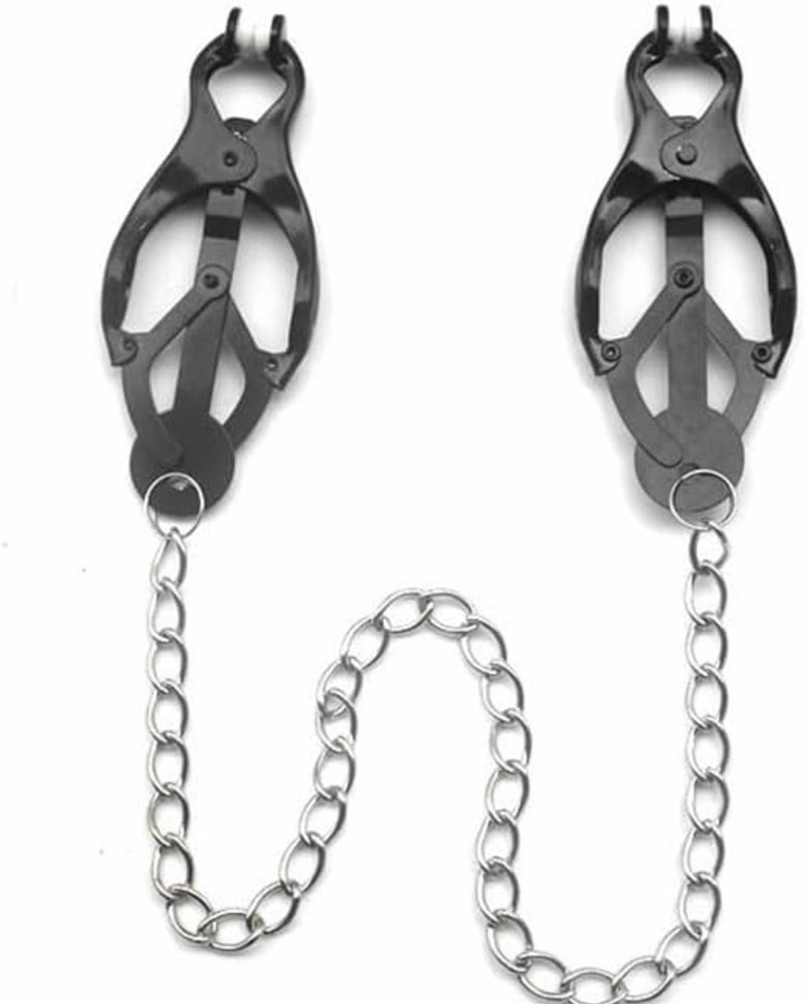 Choistily Body Clamps With Chain Stainless Steel Body Clip Body Clip Non-Piercing Chain Non-Piercing Body Jewelry For Women Men Faux Body Piercing Jewelry