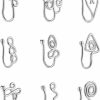 Masedy Masedy 9Pcs Fake Nose Rings Hoop Clip On Faux Setump Cartilage Tragus Ring Non Piercing Jewelry Faux Body Piercing Jewelry