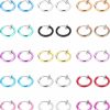 SAILIMUE Sailimue 30 Pcs Fake Nose Ring Hoop Clip On Earrings For Women Men Faux Nose Rings Lip Non Pierced Retractable Earring Fake Piercings Spring Earrings Colourful Clip On Nose Ring Set Faux Body Piercing Jewelry