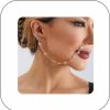 Rannyrena Rannyrena Punk Boho Nose Ring Hoop With Chain Tassel Fake Septum Ring Ear To Nose No Piercing Ear Cuff Indian Jewelry For Women Girls Faux Body Piercing Jewelry