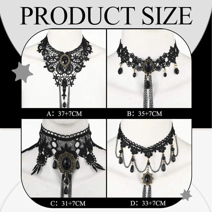 Kigeli Kigeli 8 Pcs Halloween Non Piercing Fake Bra Chain With Chain Gothic Choker Necklace Adjustable Bra Body Jewelry For Gift Faux Body Piercing Jewelry