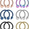 Ruifan Ruifan 12Pcs 14G Surgical Steel Nose Septum Horseshoe Hoop Earring Eyebrow Tragus Lip Piercing Ring Faux Body Piercing Jewelry