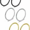 A+ Piercing Jewelry 6Pcs 20G 8Mm Non Pierced Stainless Steel Clip On Closure Round Ring Fake Nose Lip Helix Cartilage Tragus Ear Hoop Faux Body Piercing Jewelry