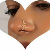 Iaceble Iaceble Bohemia Gold Snake Nose Ring U Shape Clip On Nose Cuff Punk Snake Nose Stud Snake Bendable Nose Ring Body Nose Ring Jewelry For Women And Girls Faux Body Piercing Jewelry