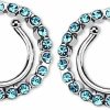 Body Accentz Body Accentz Nipple Rings Non Pierce Pair Clip On Nipple Ring With Multi Paved Gem Circle(Blue) Faux Body Piercing Jewelry