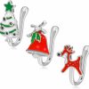 Choistily 3 Pcs Christmas Nose Rings For Women Adjustable Non-Piercing Nose Rings For Girls Christmas Tree Jingle Bell Reindeer Nose Ring Cute Fake Nose Ring Christmas Gifts For Women Faux Body Piercing Jewelry