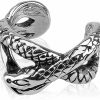 Pierced Owl Stainless Steel Clip On Wrapped Snake Non-Piercing Fake Cartilage Helix Ear Cuff Faux Body Piercing Jewelry