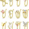 Subiceto Subiceto 12Pcs Fake Nose Ring For Women Dangling Nose Cuffs Faux Clip On Nose Ring For Non Pierced Nose Gold Faux Body Piercing Jewelry