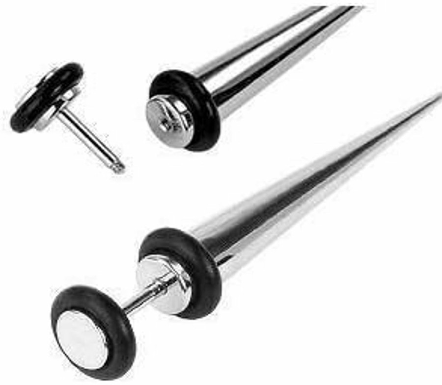 Body Accentz Earrings Rings Fake Taper Cheater Plug 16 Gauge Pair Faux Body Piercing Jewelry