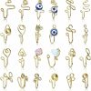 Jadive Jadive 24 Pieces African Nose Cuff Stainless Steel Nose Cuff Non Piercing Fake Nose Ring Evil Eye Clip On Nose Ring For Women Men Faux Body Piercing Jewelry