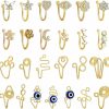 TAMHOO Tamhoo 25 Pcs Multi-Style Fake Nose Rings For Women And Men -Gold Plated Copper African Nose Cuff Non Piercing For Teen Grirls - Nice Gift For Her On Birthday/Valentines Day/Christmas Faux Body Piercing Jewelry