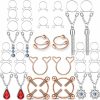 Kadogohno Kadogohno Fake Nipple Piercing/Fake Nipple Rings Faux Body Piercing Jewelry