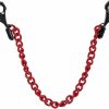 LANWAN Lanwan Large Nipple Clamps With Thick Chains Adjustable Non-Piercing Strong Nipple Clips Body Chain Decorations For Ladies Women (Red) Faux Body Piercing Jewelry