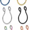 Ruifan Ruifan 316L Surgical Steel Tribal Fake Faux Clip On Septum Nose Hoop Ring Body Jewelry Piercing Uni 20 Gauge 5/16\"(8Mm) 2-6Pcs Faux Body Piercing Jewelry