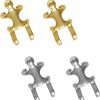 coadipress Coadipress 2 Pairs Frog Non-Piercing Cuff Ear Clip For Men Women Punk Cool Gold Silver Plated Gothic Jumping Frog Animal Wrap Fake Cartilage Earrings Faux Body Piercing Jewelry