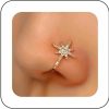 Sttiafay Sttiafay Boho Crystal North Star Nose Ring Cz Northstar Nose Ring Cuff Gold Fake Septum Nose Ring U Shape Clip On Nose Ring Bendable Tiny Star Nose Ring Stud Jewelry Women And Girls Gif Faux Body Piercing Jewelry