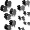 Aroncent Aroncent 6 Pairs 4-14Mm Black Earrings For Men Women Fake Gauges Fake Earrings Stainless Steel Earrings Set Faux Body Piercing Jewelry