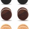 Tanyoyo Tanyoyo Wood Cheater Fake Ear Plugs Gauges Illusion Screw Stud Earrings 3-6 Pair A Set Faux Body Piercing Jewelry