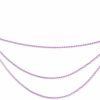 YANCHUN Purple Body Chain With Clamps For Women Three Layered Body Jewelry Non Piercing Clip Faux Body Piercing Jewelry