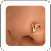 Andelaisi Andelaisi Punk Crystal Heart Nose Ring Vintage Cz Heart Fake Nose Ring Gold Heart Nose Cuff Hoop Ring Non Pierced Nose Ring Gothic Clip On Nose Ring Jewelry For Women And Girls Faux Body Piercing Jewelry