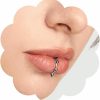 Fanquility Fanquility 16G Fake Lip Piercing Gothic Cone No Piercing Needed Lip Jewelry Fake Nose Ring Fake Piercing Lip Rings Cartilage Rings For Women Men Girls Faux Body Piercing Jewelry