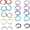 Ferbixo Ferbixo 12Pcs Punk Clip On Fake Nose Lip Hoop Rings Earrings Body Piercing(Color Random) Faux Body Piercing Jewelry