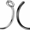 PENLYU No Piercing Needed - Fake Nose Ring, 20G Faux Piercing Jewelry 6Mm 8Mm 10Mm Fake Nose Ring Hoop For Faux Lip Septum Nose Ring Set Of 2 Fake Clip On Nose Ring 20G Fake Nose Piercing Faux Piercing Hoops Faux Body Piercing Jewelry