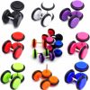 NASAMA Nasama 8Pair Acrylic Stud Earrings Barbell Fake Gauges Kit Faux Plugs 16 Pieces Faux Body Piercing Jewelry