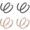 Choistily Choistily 8 Pcs Hoop Nose Ring Double Nose Ring For Single Piercing Twist Nose Ring Hoop For Women Double Piercing Nose Ring Surgical Steel Spiral Nose Ring Clearance Items Under 5 Dollars Gifts Faux Body Piercing Jewelry