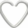 Forbidden Body Jewelry Fake Cartilage Earring: Surgical Steel Heart Shaped Clip-On Cartilage Hoop (No Piercing Required) Faux Body Piercing Jewelry