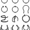 ORAZIO Orazio 12Pcs Fake Nose Rings Hoop Stainless Steel Faux Septum Piercing Clip On Nose Septum Ring Faux Non-Pierced Nose Rings Earrings Jewelry Faux Body Piercing Jewelry