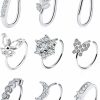 Vsnnsns Vsnnsns Fake Nose Ring Hoop Stud Stainless Steel Faux Nose Piercing Jewelry Clip On Nose Ring Cuffs Lip Helix Cartilage Rook Earrings Hoop Non Piercing Septum Nose Ring For Women Men 9Pcs Faux Body Piercing Jewelry