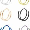 Staligue Staligue Double Nose Ring For Single Piercing 20G Spiral Nose Ring Surgical Steel 6Mm 8Mm 10Mm 12Mm Double Nose Hoop Piercing Jewelry Faux Body Piercing Jewelry