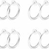 CrazyPiercing Crazypiercing 8 Pcs Of Surgical Steel Clip On Non-Pierced Hoops Fake Nose Lip Ear Rings Piercing Faux Body Piercing Jewelry